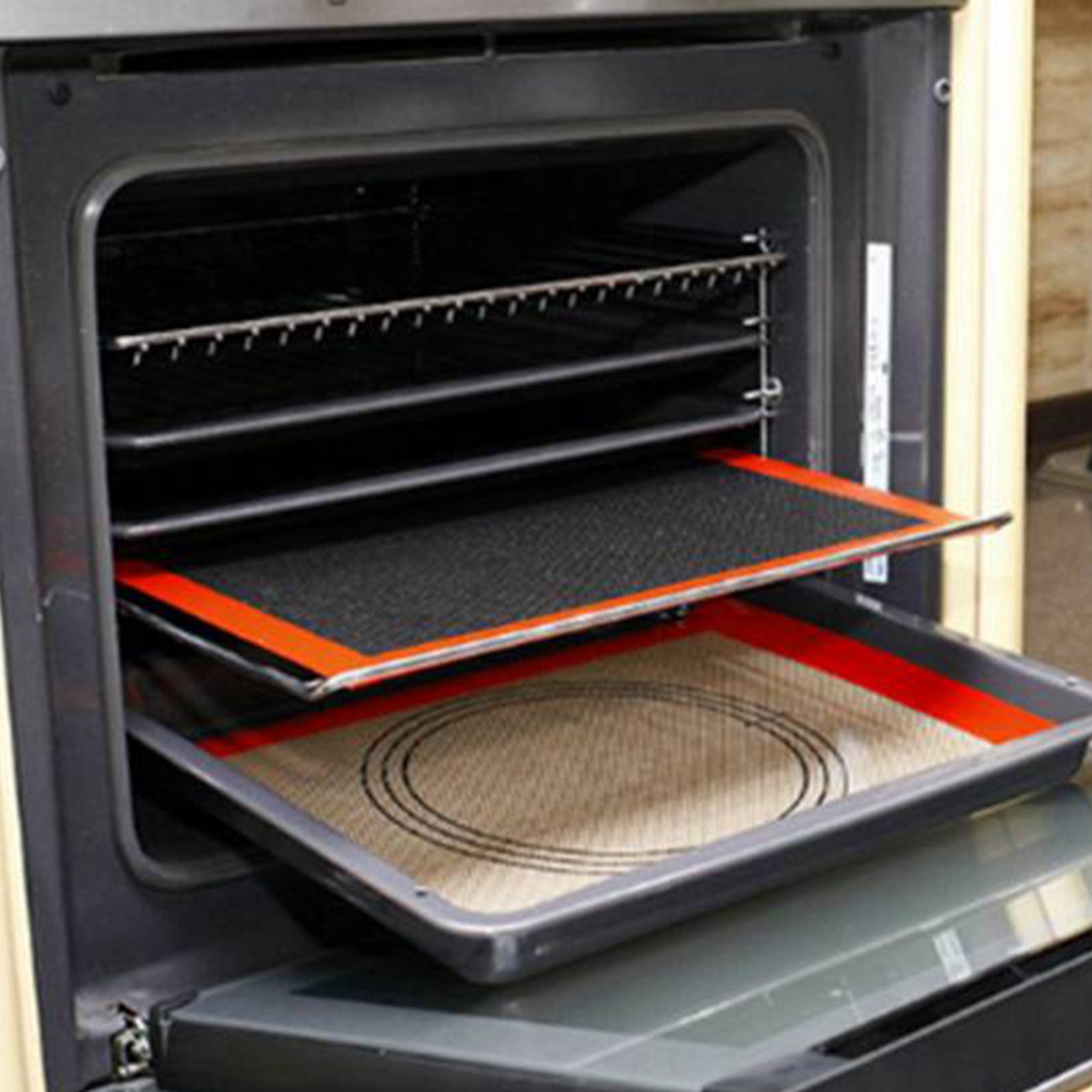 Kitchen Appliances In - SYW-Zubehör für Kekse/Brot/Küchenbackgeräte, perforierte Silikon-Backmatte, antihaftbeschichtete