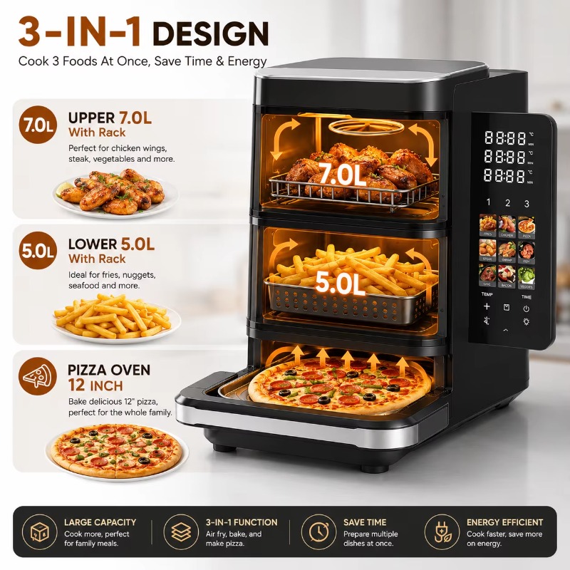 Elektrische Heißluftfritteuse, – Air Fryer Bewertung und Preis