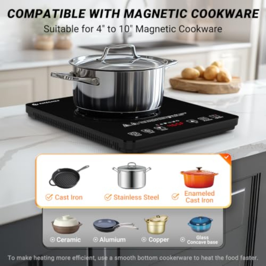 Tragbares Induktionskochfeld f – Induction Cooktop Portable Bewertung und Preis